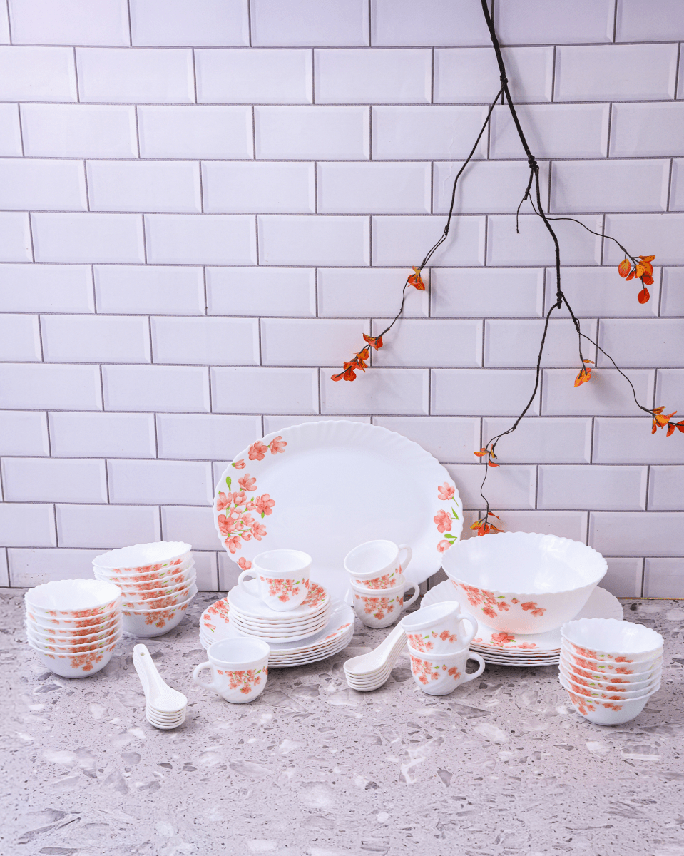 La Opala Classique Dinner Set, Aster Pink - Baitishk