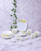 La Opala Classique Dinner Set, Yellow Daisy - Baitishk