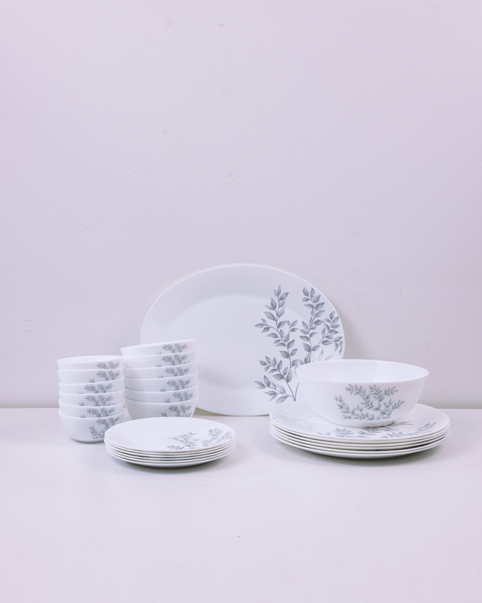 La Opala Pearl Dinner Set, Dusky Vines - Baitishk