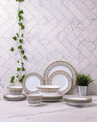 La Opala Sovrana Dinner Set , Morrocon Gold - Baitishk