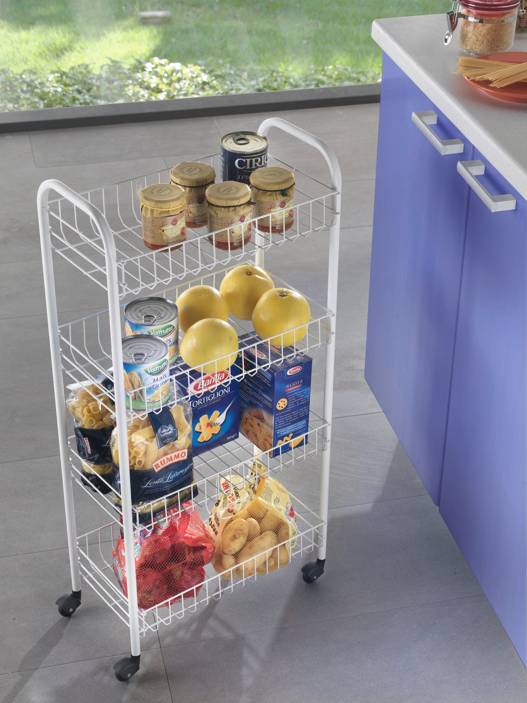 Metaltex 4 Tier Rolling Cart Pisa MT044