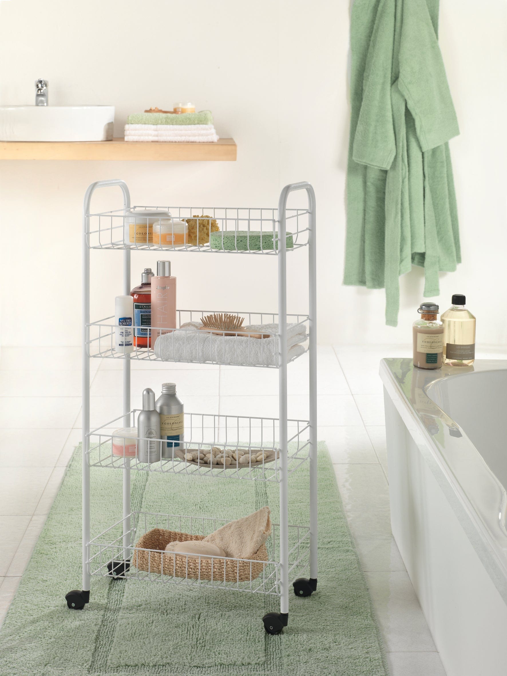 Metaltex 4 Tier Rolling Cart Pisa MT044