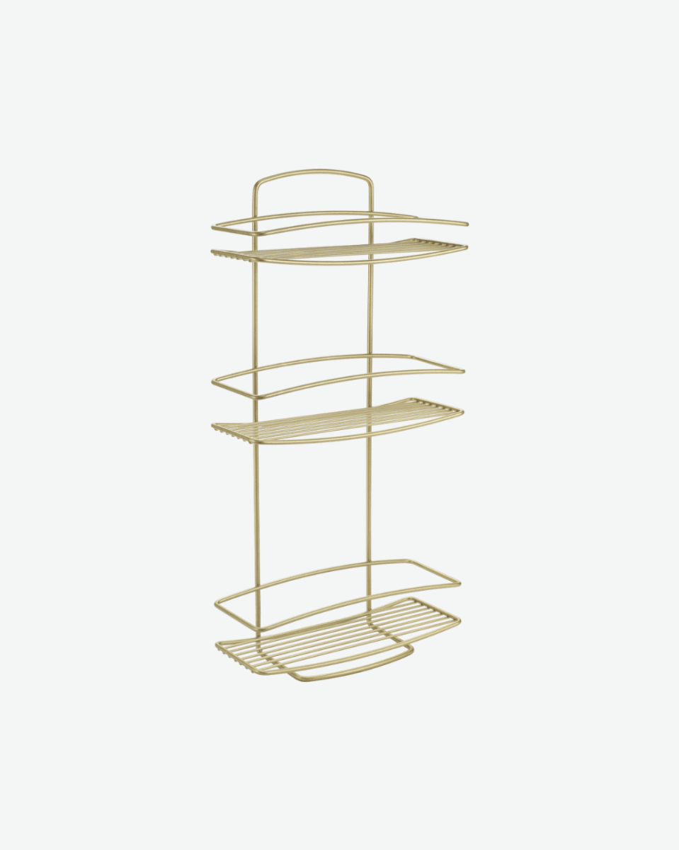 Metaltex Brass 3 Tier Rectangular Shelf - Baitishk