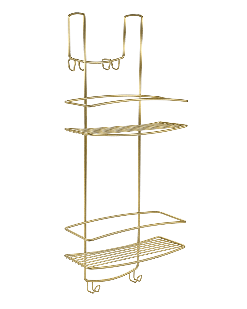 Metaltex Brass Onda 2 Tier Shower Holder Bathroom Organisers MT439