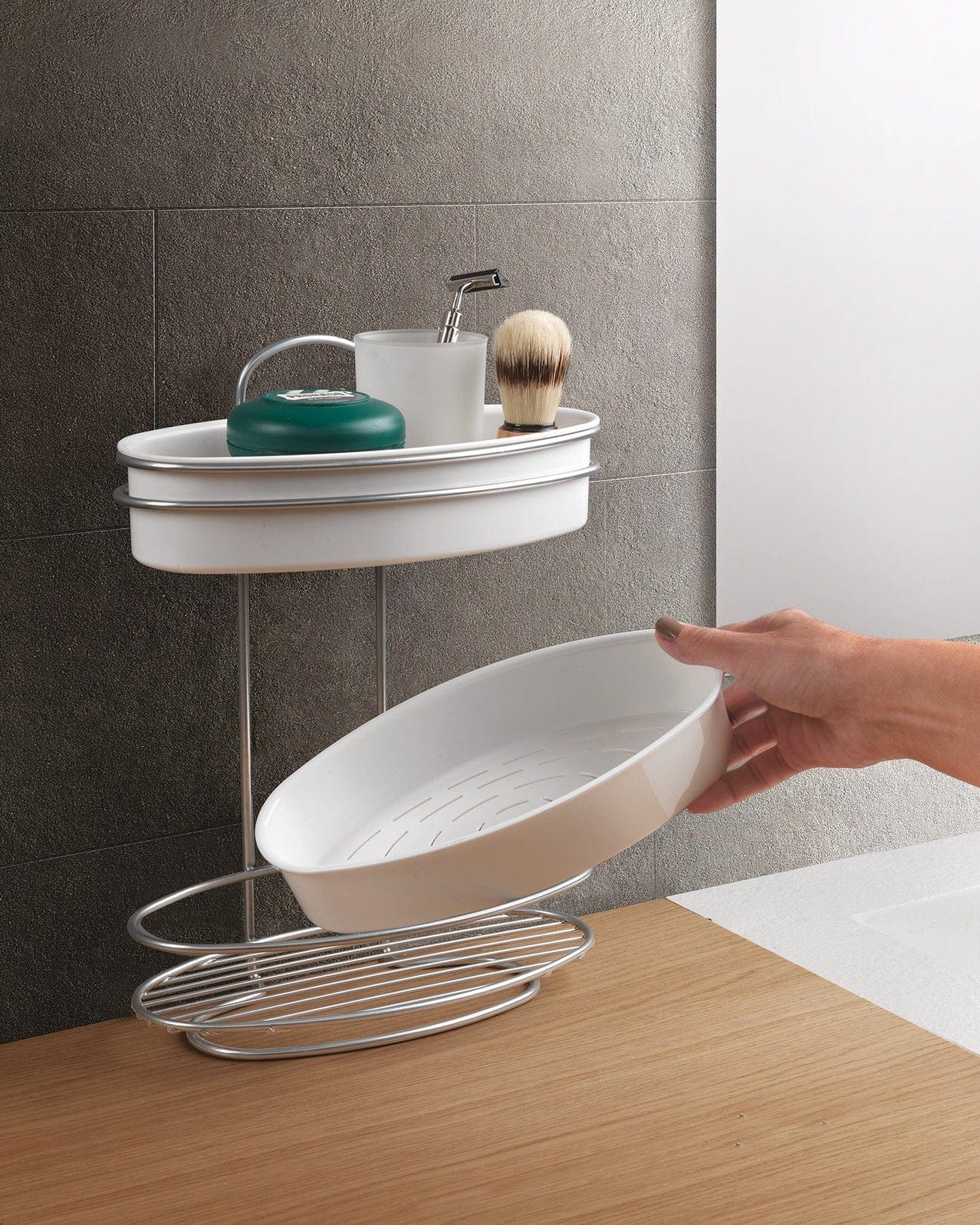 Metaltex Orbit Oval Box Bathroom Organisers MT512