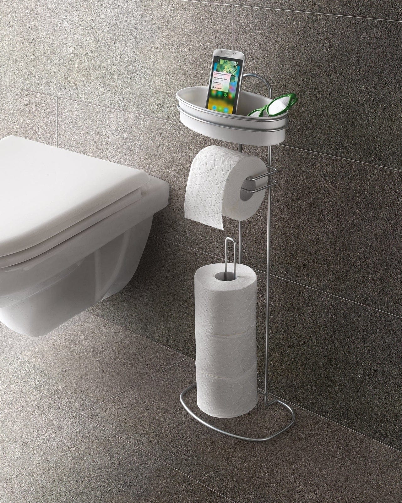 Metaltex Orbit Toilet Paper Holder Bathroom Organisers MT518