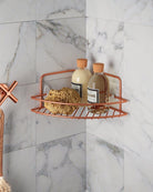 Metaltex Reflex Copper 1 Tier Corner Shelf Bathroom Organisers MT412