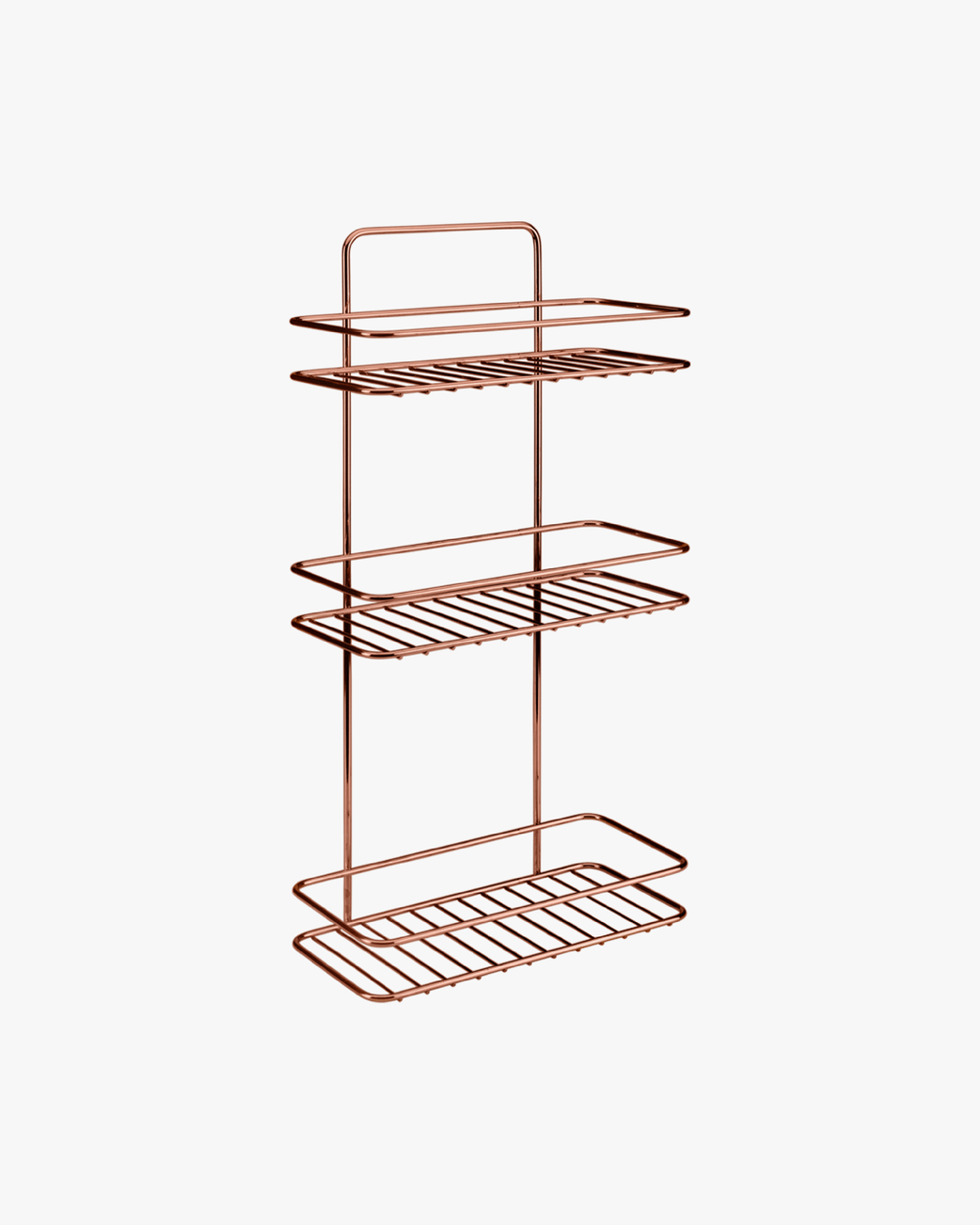 Metaltex Reflex Copper 3 Tier Rectangle Shelf Bathroom Organisers MT415