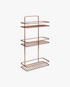 Metaltex Reflex Copper 3 Tier Rectangle Shelf Bathroom Organisers MT415