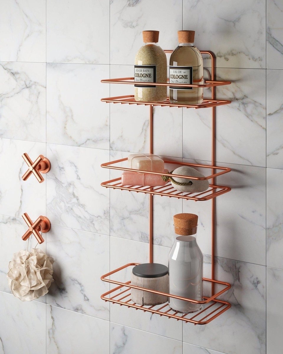 Metaltex Reflex Copper 3 Tier Rectangle Shelf - Baitishk