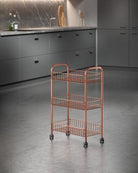 Metaltex Rolling Cart Copper Rolling Cart