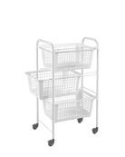 Metaltex Rolling Cart with 3 Basket San Diego MT045