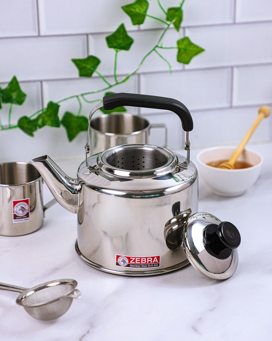 Zebra Kettle with Filter, 1.5 L - Baitishk